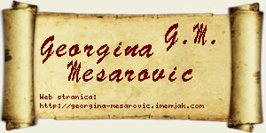 Georgina Mesarović vizit kartica